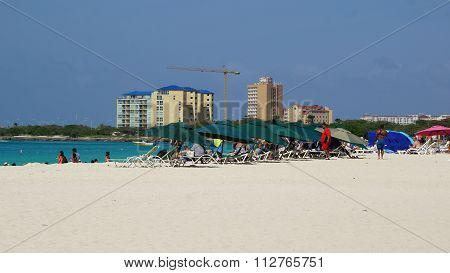 Eagle Beach in Oranjestad, Aruba