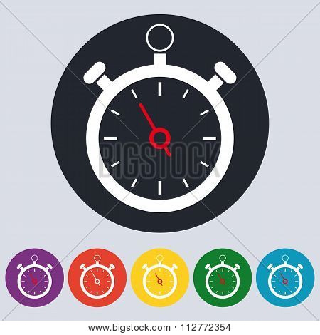 Stock Vector Linear icon stopwatch