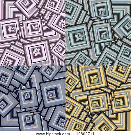 Square Abstract Geometric Background Vector Illustration