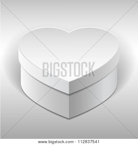 white vector heart box