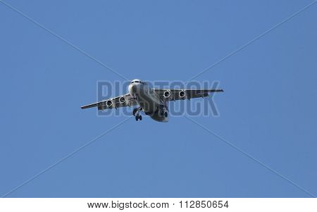 ZAGREB, CROATIA - JUNE 10: Avro RJ100, registration XB-IXP of Swiss  Airlines landing on Zagreb Airport Pleso on June 10, 2015.