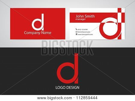 Vector illustration of logo and business card