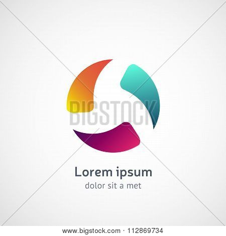 Abstract sphere logo. Business, Corporate, Media, Technology, Ec