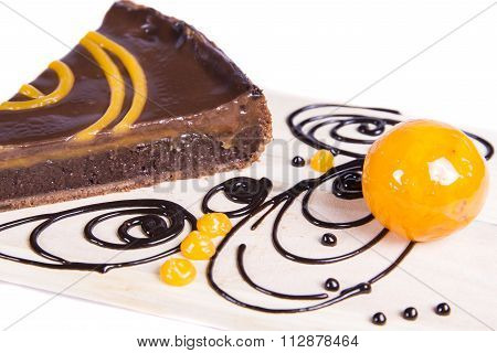 Orange choccolate tart cake