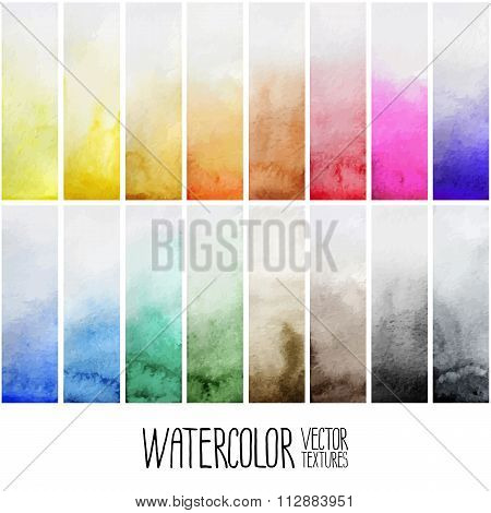 Watercolor gradient rectangles