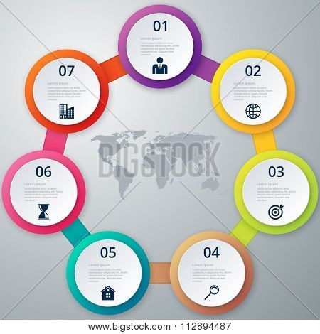 Vector illustration of a circle infographics.