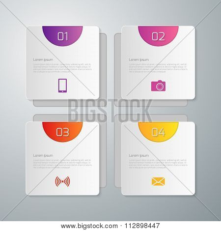 Vector illustration infographics four options