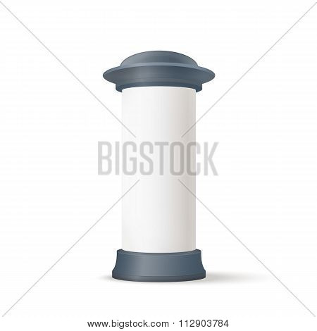 Realistic Blank Advertising column