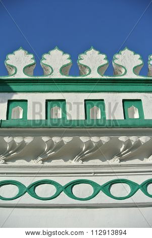 Architectural detail of the India Muslim Mosque in Ipoh, Malaysia
