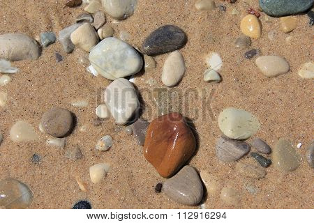 Rocks on A Michigan Beach