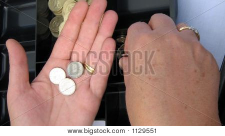 Azulejo. Cuenta Coins.Money. Pounds.Penies.Hands.Cash