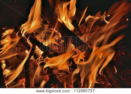 Aflame Wood