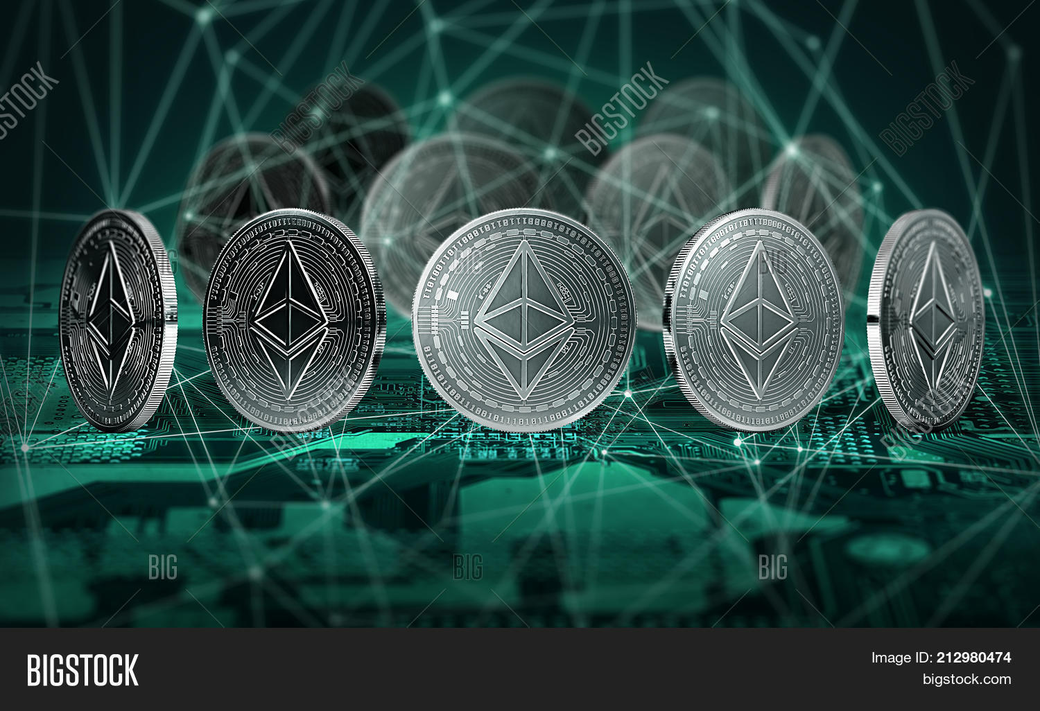 Ethereum Coins Image Photo Free Trial Bigstock