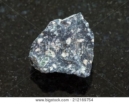 Rough Andesite Stone On Dark Background