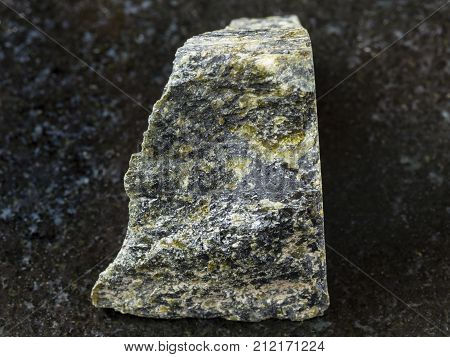 Raw Diopside Stone On Dark Background