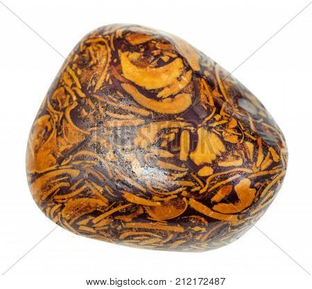 Polished Arabic Script Stone Isolated On White