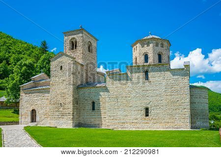 Orthodox Monastery Djurdjevi Stupovi In Montenegro