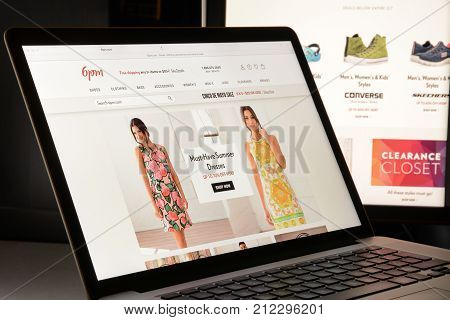 Milan, Italy - May 7, 2017: 6Pm Website Homepage. It's A Fashion E-commerce Store. Logo