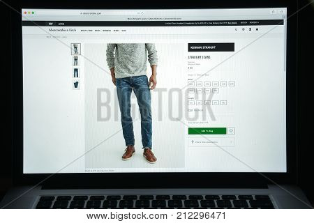 Milan, Italy August 10, 2017: Abercrombie Website Homepage. It An American Apparel Chain. Abercrombi