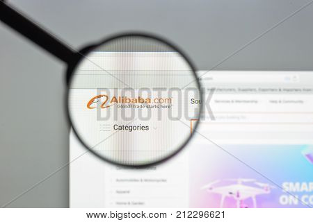 Milan, Italy - August 10, 2017: Alibaba Website Homepage. It Is A Chinese E-commerce Company. Alibab