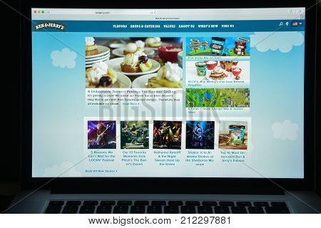 Milan, Italy - August 10, 2017: Benjerry Website Homepage. It Trading And Commonly Known As Ben & Je