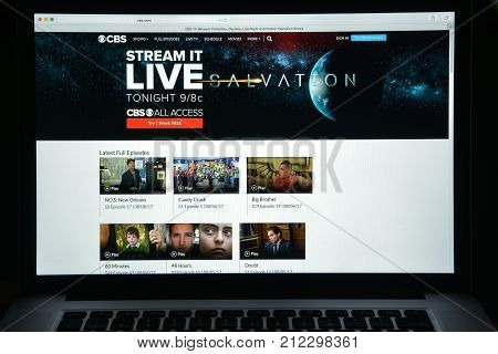 Milan, Italy - August 10, 2017: Cbs Website Homepage. It Is An American English Language Commercial