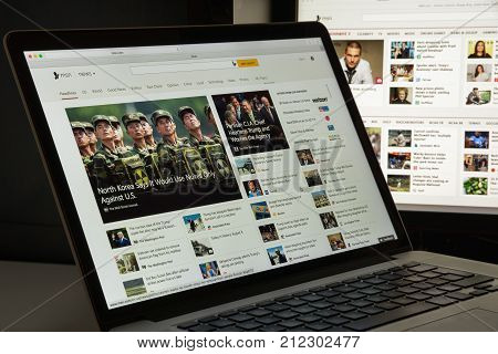 Milan, Italy - August 10, 2017: Msn Website Homepage. It Is A Web Portal And Related Collection Of I