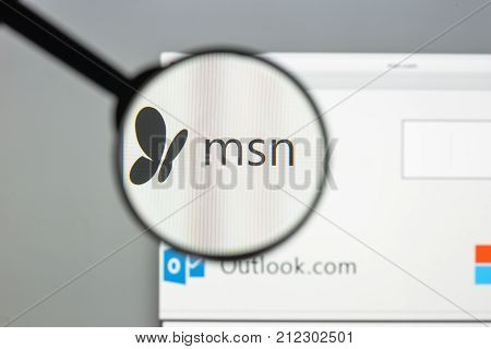 Milan, Italy - August 10, 2017: Msn Website Homepage. It Is A Web Portal And Related Collection Of I