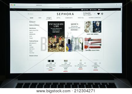 Milan, Italy - August 10, 2017: Sephora Website Homepage. It Is A French Chain Of Cosmetics Stores F