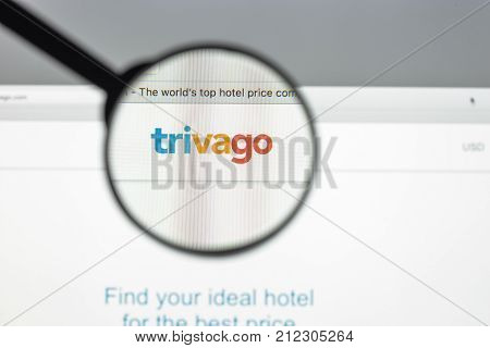 Milan, Italy - August 10, 2017: Trivago Website Homepage. It Is A German Multinational Technology Co