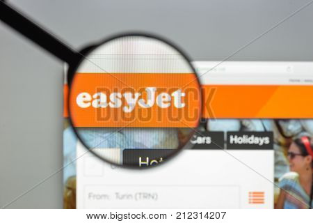 Milan, Italy - August 10, 2017: Easyjet Website Homepage. It Is A British Airline, Operating Under T