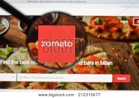 Milan, Italy - August 10, 2017: Zomato Website Homepage. It Is A Restaurant Search And Discovery Ser