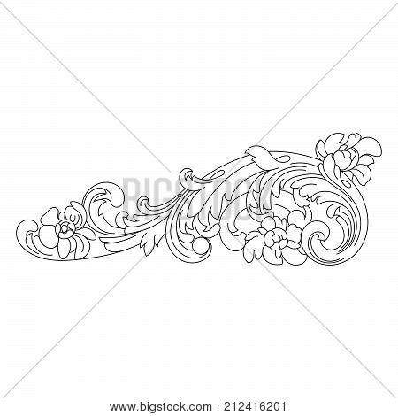 Black vintage ornament, baroque ornament, scroll ornament, engraving ornament, border ornament, floral ornament, retro pattern, antique pattern, style acanthus pattern, foliage pattern, swirl pattern decorative pattern, filigree pattern. vector