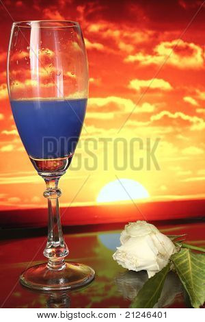 Glas und Blume