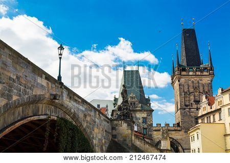 Charles Bridge In City Of Prague, Czech Republic
