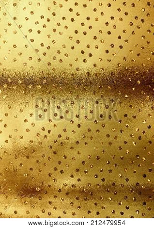 The vertical Crumped golden paper background with glitter pattern