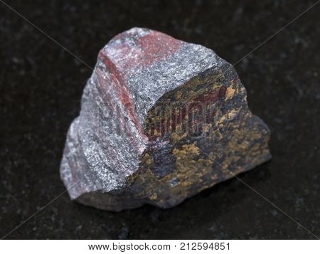 Raw Jaspilite (ferruginous Quartzite) On Dark