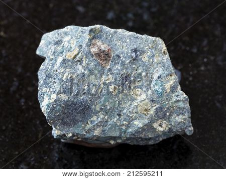 Raw Kimberlite Stone On Dark Background