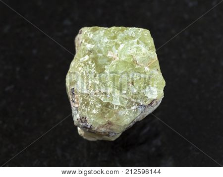 Raw Crystal Of Saamite (fluorapatite) On Dark