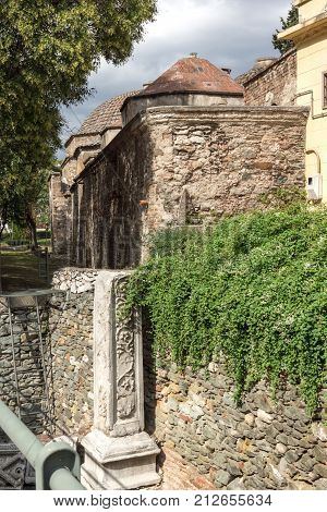 THESSALONIKI, GREECE - SEPTEMBER 30, 2017: Ottoman bathhouse Bey Hamam located at Egnatia street  in the center of city of Thessaloniki, Central Macedonia, Greece