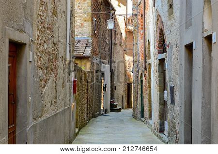 A street of Anghiari a tuscany italian town