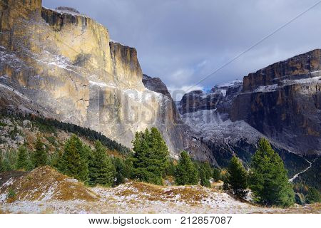 Alpine Landscape in the Dolomites, Italy, Europe