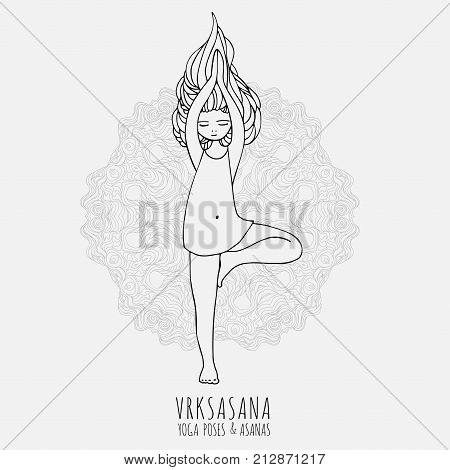 Cute Girl Doing Yoga Vector Photo Free Trial Bigstock