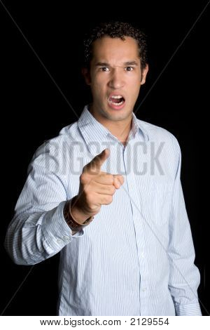 Angry Pointing Man