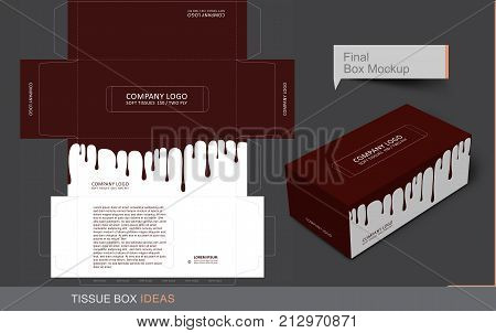 Tissue box template concept Template for Business Purpose Place Your Text and Logos and Ready To GO For Print.
