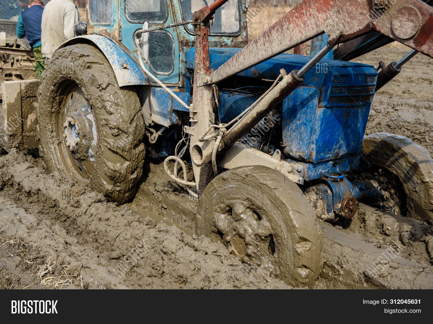 Tractor Stuck Mud On Image & Photo (Free Trial) Bigstock