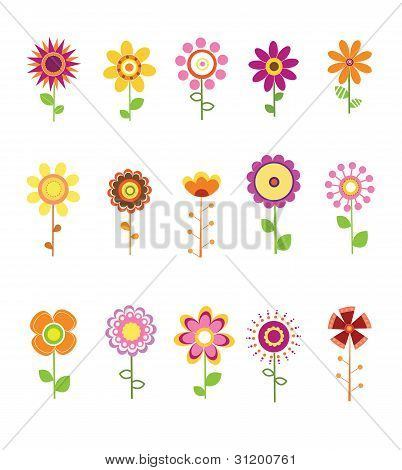 Retro blomster