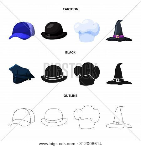 Vector Design Of Clothing And Cap Symbol. Set Of Clothing And Beret Stock Vector Illustration.