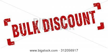 Bulk Discount Stamp. Bulk Discount Square Grunge Sign. Bulk Discount