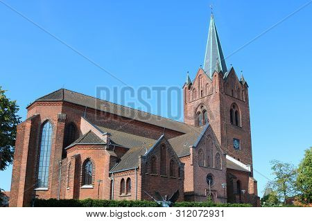 Saint Michaels Church In City Center Of Slagelse In Denmark.
